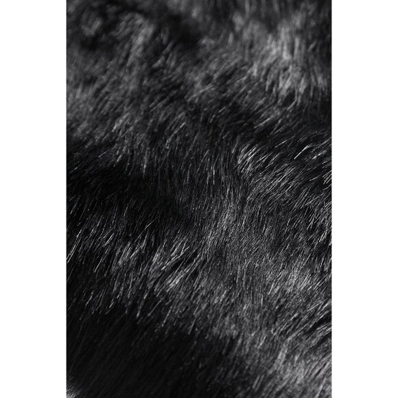 🆕 Women Black Large Faux Fur Collar Shawl Scarf Wrap Evening Cape Winter Coat - Picture 5 of 6